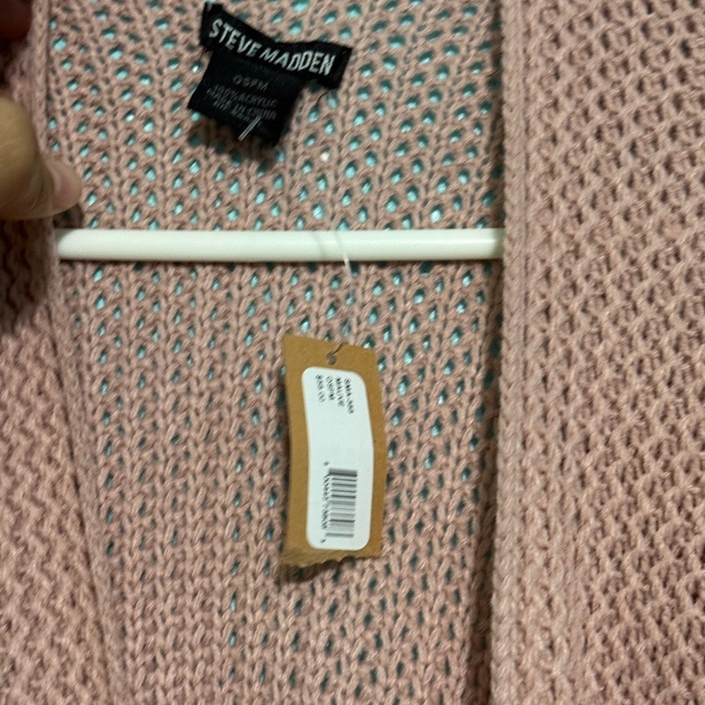 Steve Madden Dusty Pink Shrug Sweater Cozy Knit - Picture 8 of 8